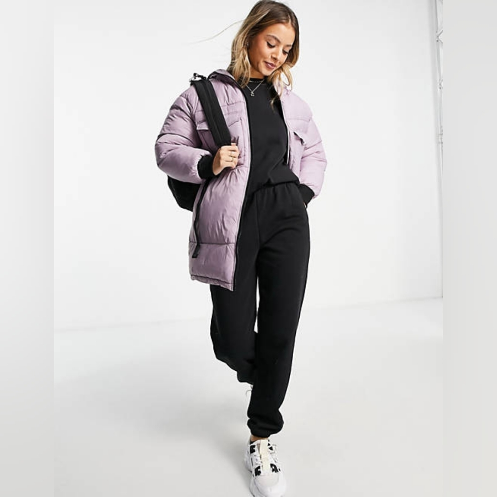 Wednesday's Girl Lilac Oversized Longline Jacket - US S